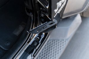 Jeep Wrangler Foot Pegs - Front + Rear - DV8 Offroad - Hinged, Anti-slip Pedal - `07-`23